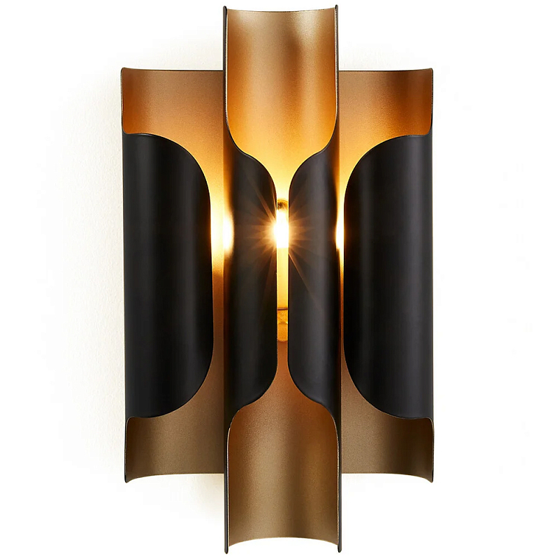 Бра из металла Dolton Wall Lamp Black Черный Латунь Бра из металла Dolton Wall Lamp Black Черный Латунь в Брянске | Loft Concept