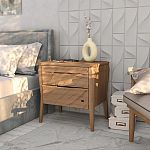 Тумба прикроватная из массива дуба с 2-мя ящиками Tasteful Furniture варинант исполнения - 3 | Loft Concept в Брянске