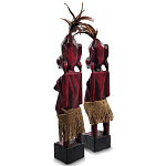 Комплект из 2-х деревянных статуэток Asmat Wooden Statuettes Dark Red варинант исполнения - 2 | Loft Concept в Брянске