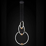 Люстра подвесная светодиодная с 3-мя кольцами Bronze Ring Chandelier варинант исполнения - 1 | Loft Concept в Брянске