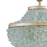 Подвесной светильник трёхъярусный с каскадом из стеклянных декоративных элементов Shining Sea Glass варинант исполнения - 1 | Loft Concept в Брянске