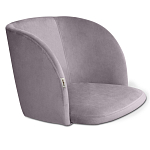 Барный стул со спинкой на 4-х деревянных ножках Сиреневый Велюр Ava Charm варинант исполнения - 2 | Loft Concept в Брянске