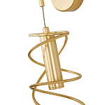 Бра светодиодное из металла со спиральным декоративным элементом золотое Metal Spiral варинант исполнения - 2 | Loft Concept в Брянске