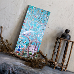 Постер на холсте в стиле шинуазри с изображением сада Chinoiserie Gazebo in the Imperial Garden Poster варинант исполнения - 2 | Loft Concept в Брянске