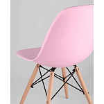 Пластиковый стул на ножках из массива бука Eames Pink варинант исполнения - 3 | Loft Concept в Брянске