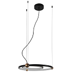 Люстра подвесная светодиодная черный металл Ring Horizontal варинант исполнения - 2 | Loft Concept в Брянске