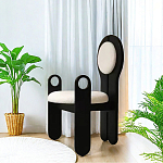 Стул черный из дерева с круглой спинкой Chair in Neoclassical Style варинант исполнения - 1 | Loft Concept в Брянске