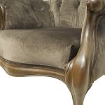 Кресло с мягкой обивкой из коричневого велюра на 4-х деревянных ножках Evelyn Classical Armchair варинант исполнения - 5 | Loft Concept в Брянске