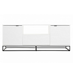 ТВ-тумба белая с  2-мя дверцами и ящиком Strict Lines варинант исполнения - 2 | Loft Concept в Брянске