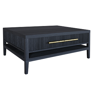 Кофейный стол Primo с двумя ящиками Черный дуб