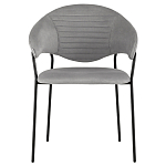 Серый стул с обивкой из искусственной замши Alexis варинант исполнения - 2 | Loft Concept в Брянске