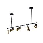 Люстра линейная с 5-ю цилиндрическими плафонами цвета латунь TRIBES CHANDELIER варинант исполнения - 2 | Loft Concept в Брянске