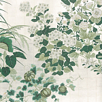 Обои ручная роспись Uki Hana Original Colourway on 12 Carat White Gold gilded paper варинант исполнения - 2 | Loft Concept в Брянске