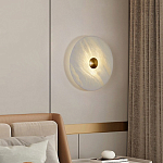 Бра в форме диска из натурального камня с декоративным центральным элеменом Cryptocrystalline Stone варинант исполнения - 3 | Loft Concept в Брянске