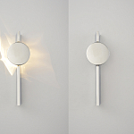 Бра с круглым зеркальным диском на прямоугольном соновании Reflection Circle Glow варинант исполнения - 2 | Loft Concept в Брянске