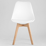 Стул с основой из пластика и мягким сиденьем Arvika White варинант исполнения - 2 | Loft Concept в Брянске