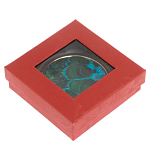 Зеркало карманное складное круглое из натурального камня Малахит с Хризоколлой в подарочной упаковке Gold Stone Mirrors варинант исполнения - 4 | Loft Concept в Брянске