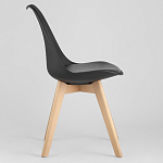 Стул с основой из пластика и мягким сиденьем Arvika Black варинант исполнения - 3 | Loft Concept в Брянске