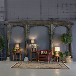 Старинная индийская резная арка из тика Antique Indian Carved Arch варинант исполнения - 3 | Loft Concept в Брянске