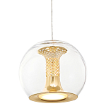 Подвесной светильник со стеклянным плафоном Inner Gleam Globe gold  варинант исполнения - 2 | Loft Concept в Брянске
