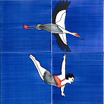 Плитка с узором Аист варинант исполнения - 1 | Loft Concept в Брянске