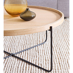 Журнальный стол с круглой деревянной столешницей Urban Style Space варинант исполнения - 3 | Loft Concept в Брянске