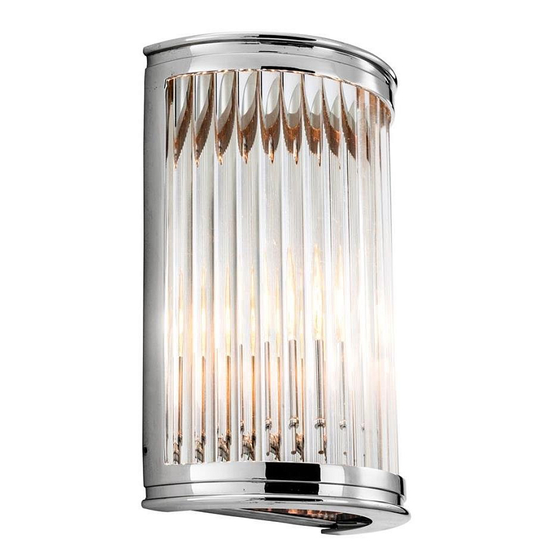 Бра Wall Lamp Alice Nickel Никель Прозрачное Стекло Бра Wall Lamp Alice Nickel Никель Прозрачное Стекло в Брянске | Loft Concept