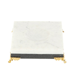 Подставка под шар квадратная из натуральных камней Змеевик Мрамор на ножках Natural Stone Sphere Stands варинант исполнения - 1 | Loft Concept в Брянске