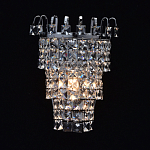 Бра настенное цвета хром с прозрачными квадратными хрустальными подвесками Crystal Regena варинант исполнения - 2 | Loft Concept в Брянске