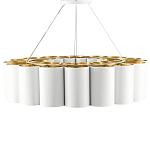 Люстра круглая фактурная в сочетании белого и золотого цвета Wide Stripes of Ribbon варинант исполнения - 3 | Loft Concept в Брянске