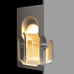 Встраиваемый в стену гипсовый светильник под покраску с арками и рельефными колоннами Antiquity Athena варинант исполнения - 1 | Loft Concept в Брянске