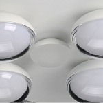 Потолочный светильник овальной формы белого цвета с 7-ю лампами Lunar Pebbles варинант исполнения - 11 | Loft Concept в Брянске