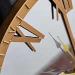 Часы настенные зеркальные с золотым металлическим циферблатом Mirror Tower Clock варинант исполнения - 2 | Loft Concept в Брянске