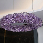 Люстра кргулая из фиолетового хрустального камня Purple Diamond варинант исполнения - 3 | Loft Concept в Брянске