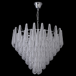 Люстра с подвесками из рифленного стекла в форме капель Textured Glass Chandelier варинант исполнения - 8 | Loft Concept в Брянске