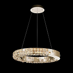 Люстра золотая в форме кольца с мозаичным хрустальным оформлением Sparks of Crystal варинант исполнения - 1 | Loft Concept в Брянске