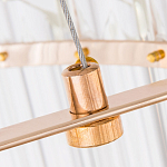 Люстра подвесная круглая с прозрачными хрустальными трубками и золотистым каркасом Диаметр 44 см Hexagon Tube Light варинант исполнения - 4 | Loft Concept в Брянске