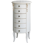 Круглый небольшой комод в стиле прованс с 6-ю ящиками Montmartre Provence Chest of Drawers варинант исполнения - 1 | Loft Concept в Брянске