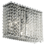 Бра с хрустальными подвесками хром Crystal Art Chrome Rectangular Wall Lamp варинант исполнения - 1 | Loft Concept в Брянске