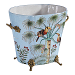 Кашпо из голубого фарфора с бронзовыми элементами Blue Garden варинант исполнения - 3 | Loft Concept в Брянске