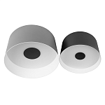 Потолочный светильник с 2-мя цилиндрическими абажурами серого и черного цвета Urban Dome варинант исполнения - 1 | Loft Concept в Брянске