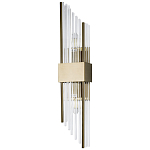 Бра с декором в виде хрустальных трубочек Nembus Brass Glass Wall Lamp варинант исполнения - 1 | Loft Concept в Брянске