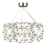 Люстра с тонкой металлической конструкцией цвета золото Quasar варинант исполнения - 3 | Loft Concept в Брянске