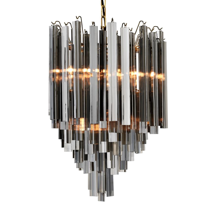 Люстра Chandelier Salerno Латунь Стекло Смок Люстра Chandelier Salerno Латунь Стекло Смок в Брянске | Loft Concept