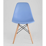 Пластиковый стул на ножках из массива бука Eames Blue варинант исполнения - 4 | Loft Concept в Брянске