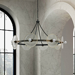 Люстра круглая с литыми стеклянными дисками Olympe Glass Chandelier варинант исполнения - 5 | Loft Concept в Брянске