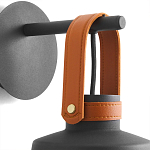 Черное матовое бра с декором под кожу Chestery варинант исполнения - 3 | Loft Concept в Брянске