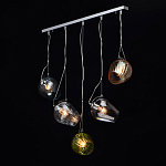 Люстра линейная с 5-ю разноцветными стеклянными плафонами Kaleido варинант исполнения - 3 | Loft Concept в Брянске