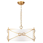 Люстра в форме цилиндра с белым тканевым абажуром Simple Knot варинант исполнения - 1 | Loft Concept в Брянске