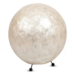 Настольная лампа из перламутра на металлическом каркасе Indonesian Egg варинант исполнения - 1 | Loft Concept в Брянске